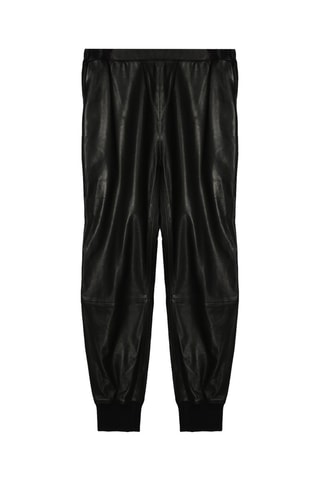 Pantalon en cuir d'agneau - Noir