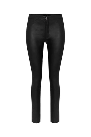 Pantalon en cuir d'agneau - Noir