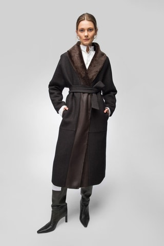 Manteau en laine - Marron