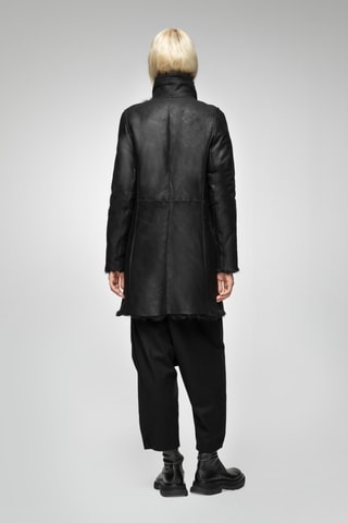 Manteau en laine de mouton - Noir