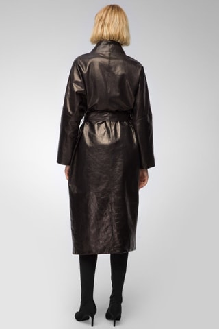 Manteau en cuir d'agneau - Noir