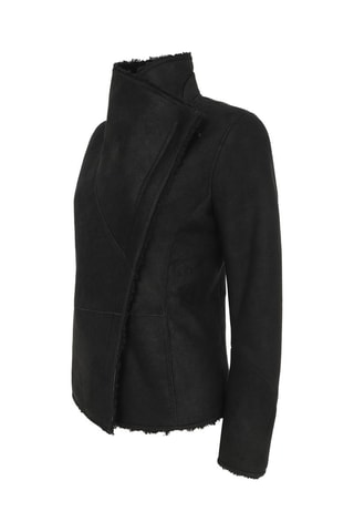 Veste en peau lainée de mouton - Noir