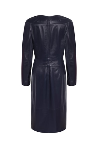 Manteau en cuir d'agneau - 
Bleu marine