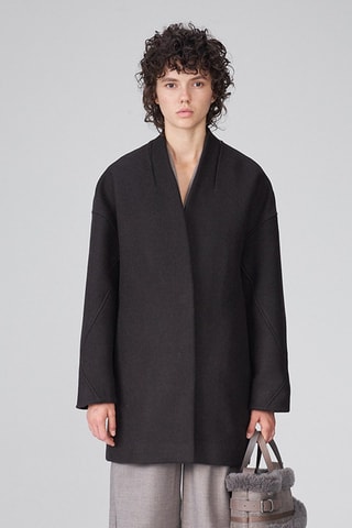 Manteau en laine - Anthracite