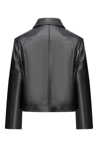 Veste en cuir d'agneau - Noir