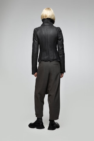 Veste en peau lainée de mouton - Anthracite