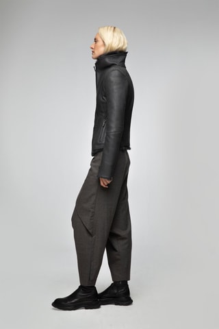 Veste en peau lainée de mouton - Anthracite