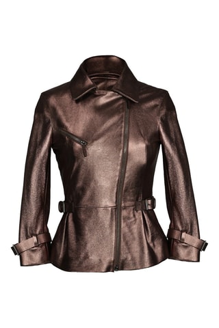 Veste en cuir d'agneau - Bronze
