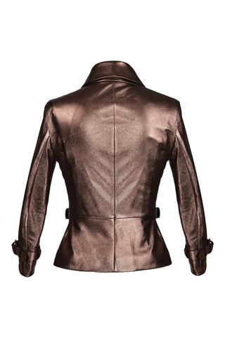 Veste en cuir d'agneau - Bronze