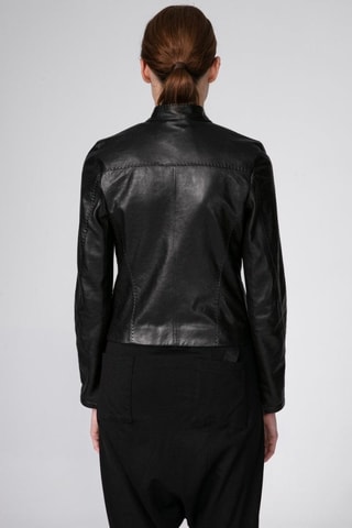 Veste en cuir d'agneau - Noir