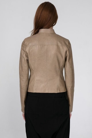 Veste en cuir d'agneau - Beige