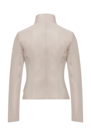 Veste en cuir d'agneau - Crème