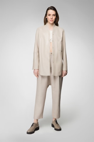 Veste en cuir d’agneau - Beige