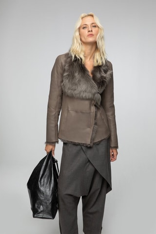 Veste en peau de mouton - Nude