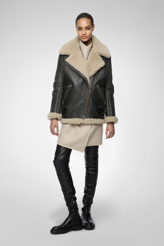 Veste en laine de mouton - Anthracite