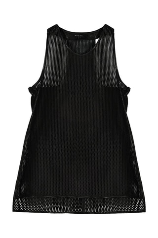 Robe droite en cuir d'agneau - Noir