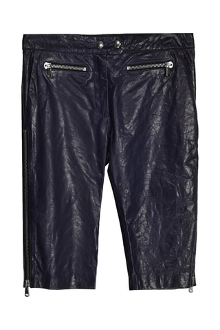 Pantacourt en cuir d'agneau - Bleu