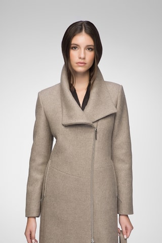 Manteau en laine - Gris perle