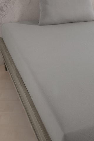 Drap-housse en gaze de coton - Gris