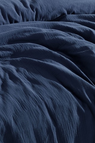 Drap-housse en gaze de coton - Bleu marine