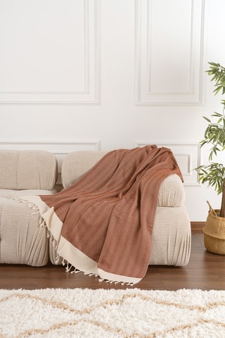 Manta de sofá Baliksirti - Tijolo