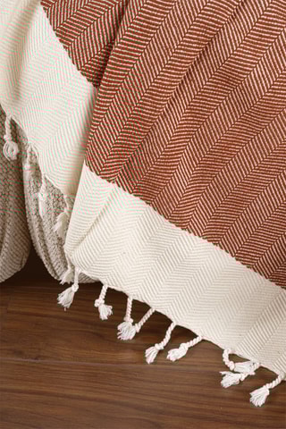 Manta de sofá Baliksirti - Tijolo