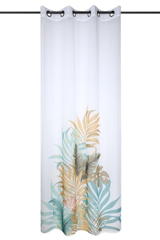 Cortina Iosis - Mostarda e transparente - 140 x 260 cm