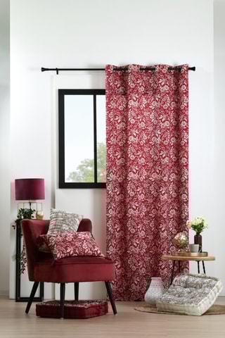 Cortina Bibury - Vermelho - 140 x 260 cm