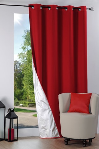 Cortina isoladores Nelson - Vermelho - 135 x 240 cm