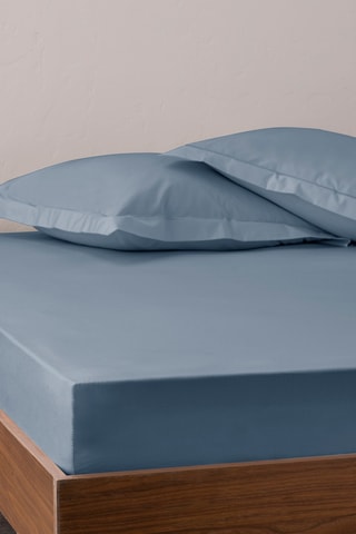 Drap-housse en coton 80 fils/cm² Julian - Bleu