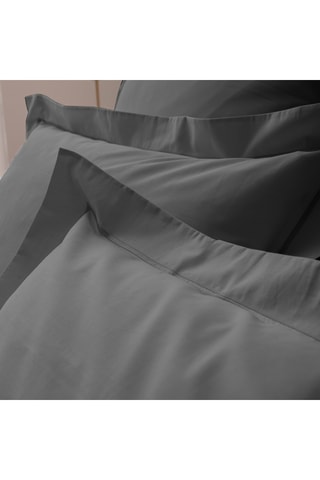 Taie d'oreiller en coton 80 fils/cm² Julian - Ardoise