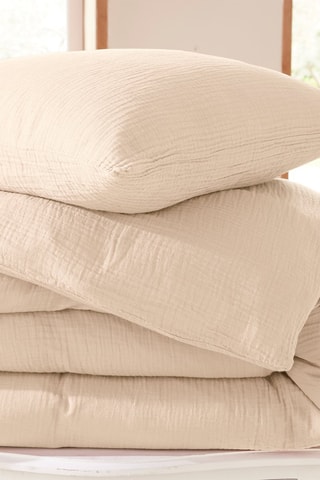 Conjunto de edredão em gaze de algodão 57 fios/cm² - Natural