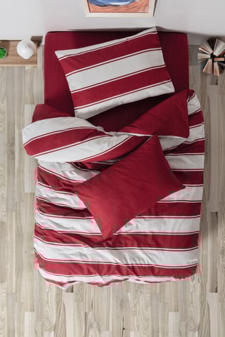 Parure de couette en coton 145 fils/m² Jolly - Rouge