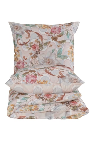 Parure de couette en coton 57 fils/cm² Isabella - Rose et vert