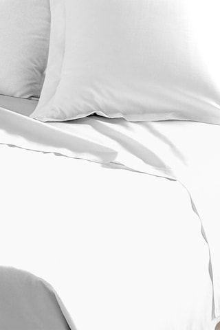 2 draps plats en coton 57 fils/cm² - Noir et blanc