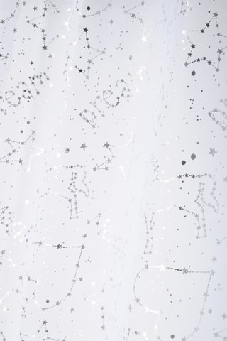 Cortina Unicorn Dream - Branco e prateado - 135 x 260 cm