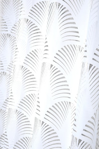 Cortina Maldives - Branco e prateado - 140 x 260 cm