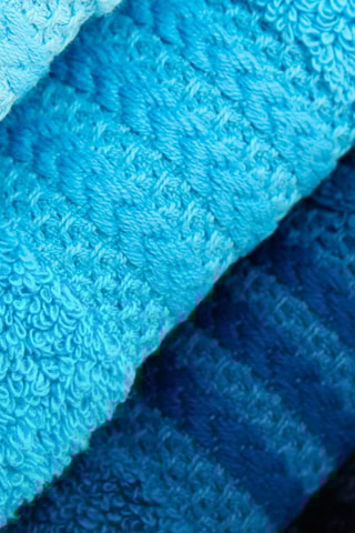 4 draps de douche - Bleu - 70 x 140 cm