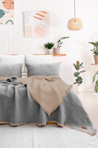 Conjunto colcha - Cinzento