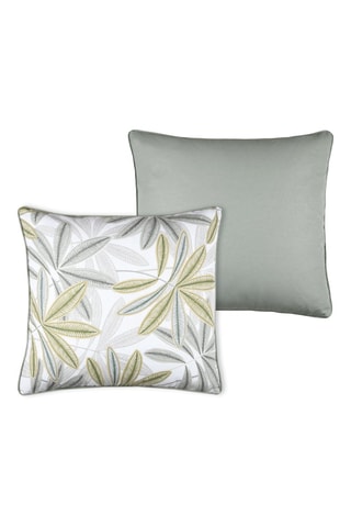 Almofada Debra - Caqui e branco - 55 x 55 cm