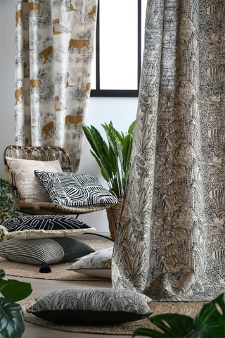 Almofada Dahan - Preto e cru - 30 x 50 cm