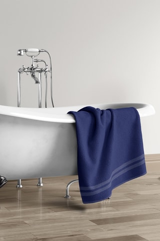 3 serviettes de toilette - Bleu marine - 50 x 100 cm