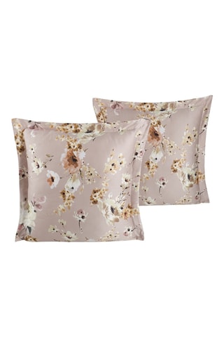 2 taies d'oreiller en satin de coton - 83 fils/cm² - Beige