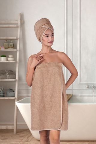 Páreo e toalha - Bege,