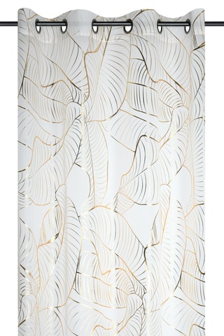 Cortinado - Branco e dourado - 140 x 260 cm