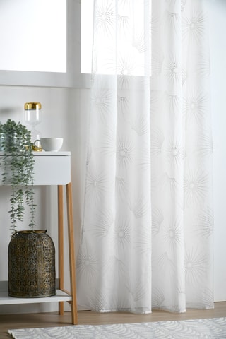 Cortinado - Branco e prateado - 140 x 260 cm