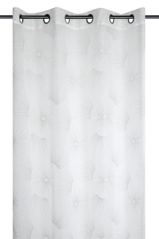 Cortinado - Branco e prateado - 140 x 260 cm