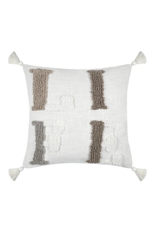 Almofada - Branco e natural - 45 x 45 cm