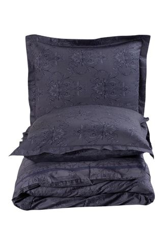 Conjunto de edredão em algodão Melori - 83 fios/cm² - Azul-marinho