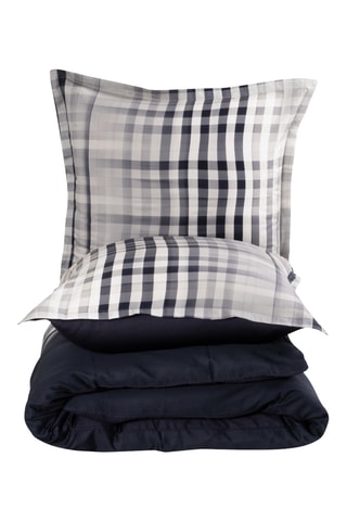 Conjunto de edredão em algodão Gloven - 83 fios/cm² - Azul-marinho